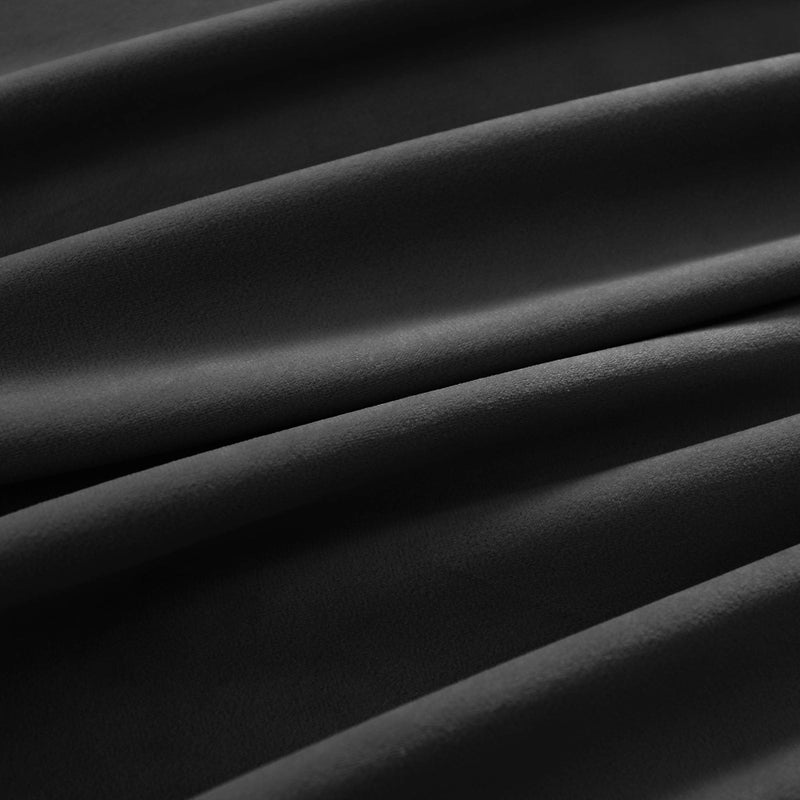 nanbowang Black Velvet Curtains - 42 Inches Width 63 Inches Long Soft Curtain Rod Pocket Thermal Insulated Window Treatment for Bedroom 2 Panels - Image 5
